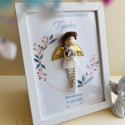 Aniołek dla chłopca - pamiątka Pierwszej Komunii Świętej - Personalizacja